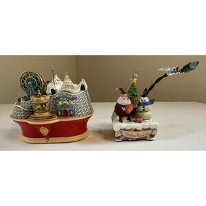 🎄 Hallmark Keepsk Magic Ornaments Lot of 2 Polar Coaster + Play It Again, Santa